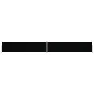 Прибираща се странична тента, черна, 160х1200 см