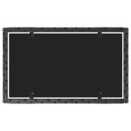 Градински лаундж комплект с възглавници 4 части черен полиратан