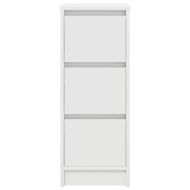 Сайдборд, бял, 29,5x34x76 см, инженерно дърво