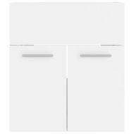 Комплект мебели за баня, бял, ПДЧ