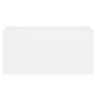 Шкаф за баня с вградена мивка, бял, инженерно дърво