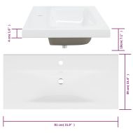 Шкаф за мивка с вградена мивка, опушен дъб, инженерно дърво