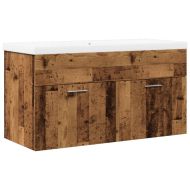 шкаф за мивка в банята с вграден басейн Старо дърво