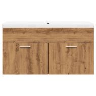 Шкаф за мивка за баня с вграден басейн Дъб артизан