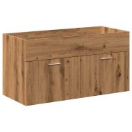 Комплект мебели за баня от 4 части Дъб артизан инженерно дърво