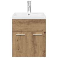 Шкаф за мивка с вграден умивалник и смесител Дъб артизан