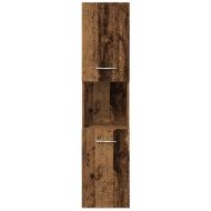 Комплект мебели за баня от 4 части старо дърво инженерно дърво