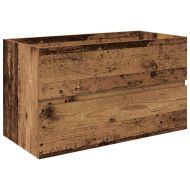 шкаф за мивка с вграден басейн и смесител Старо дърво