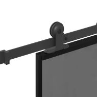 Плъзгаща се врата с обков 76x205 см Закалено стъкло&Алуминий