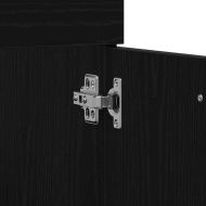 Комплект мебели за баня с рафт 4 pcs Черния дъб Инженерно дърво