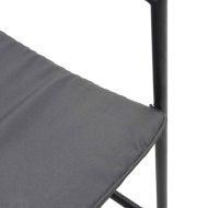 Стол с възглавница 4 pcs Черно и антрацит Textilene