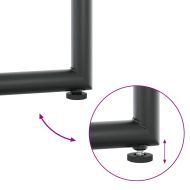 Стол с възглавница 4 pcs Черно и антрацит Textilene