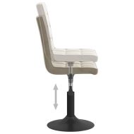 Въртящи се трапезни столове, 6 бр, светлосиви, кадифе