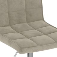 Въртящи се трапезни столове, 6 бр, светлосиви, кадифе