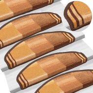 Самозалепващи стелки за стълби, 5 бр, 65x21x4 см, кафяви