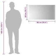 LED огледало за баня, 90x50 см