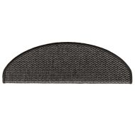 Самозалепващи стелки за стълби сизал 30 бр 65x21x4 см антрацит