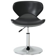 Tрапезни столове, 4 бр, черни, изкуствена кожа