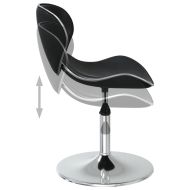 Tрапезни столове, 4 бр, черни, изкуствена кожа