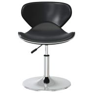 Трапезни столове, 6 бр, черни, изкуствена кожа