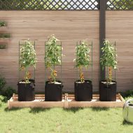 Клетки за домати с торби за растения 4 бр 116 см стомана и PP