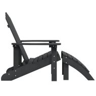 Градински стол Adirondack с табуретка, HDPE, антрацит