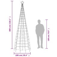 Коледна светеща елха с шипове 570 LED студено бяло 300 см