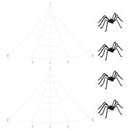 Декорация за Хелоуин с паяци и мрежи 4 pcs Черно и бяло