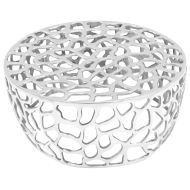 Маса за кафе, лят алуминий, 70x30 см, сребриста