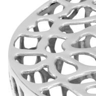 Маса за кафе, лят алуминий, 70x30 см, сребриста