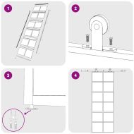 Плъзгаща се врата 76x205 см матирано ESG стъкло и алуминий
