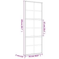 Плъзгаща се врата 76x205 см матирано ESG стъкло и алуминий
