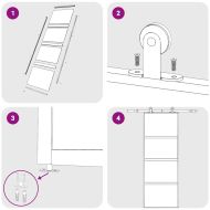 Плъзгаща се врата 76x205 см матирано ESG стъкло и алуминий