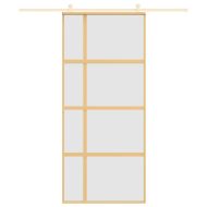 Плъзгаща се врата 90x205 см матирано ESG стъкло и алуминий