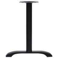 Крака за бистро маси 2 бр, черен, 61x8x72 см, чугун