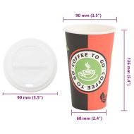 хартиени чаши за кафе с капачки 1000 бр. 16oz 400ml