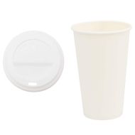 хартиени чаши за кафе с капачки 1000 бр. 16oz 400ml