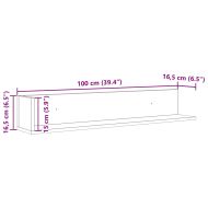 Стенни рафтове 2 бр дъб артизан 100x16,5x16,5см инженерно дърво