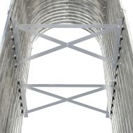 Градинска повдигната леха поцинкована стомана сребрист