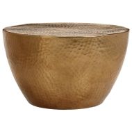 Маса за кафе, кован алуминий, Ø 50x30 см, месинг