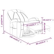 Масажен стол с люлееща функция, антрацит, изкуствена кожа