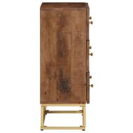 Скрин с чекмеджета 55x30x76 см масивно дърво манго и желязо