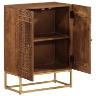 Бюфет, 55x30x76 см, мангово дърво масив и желязо