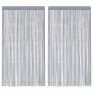 Пердета ресни, 2 бр, светлосиви, 140x250 см