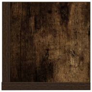 Стенни рафтове 2 бр опушен дъб 100x16,5x16,5 см инженерно дърво