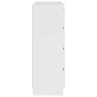 Сайдборд, бял, 100x35x99 см, инженерно дърво