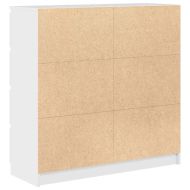 Сайдборд, бял, 100x35x99 см, инженерно дърво