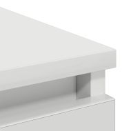 Сайдборд, бял, 100x35x99 см, инженерно дърво