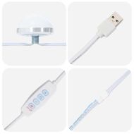 Комплект масичка с LED с рафт 3 pcs Сив Сонома Инженерно дърво