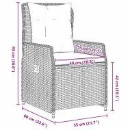 Комплект за хранене в градината 5 pcs Сив полиратан